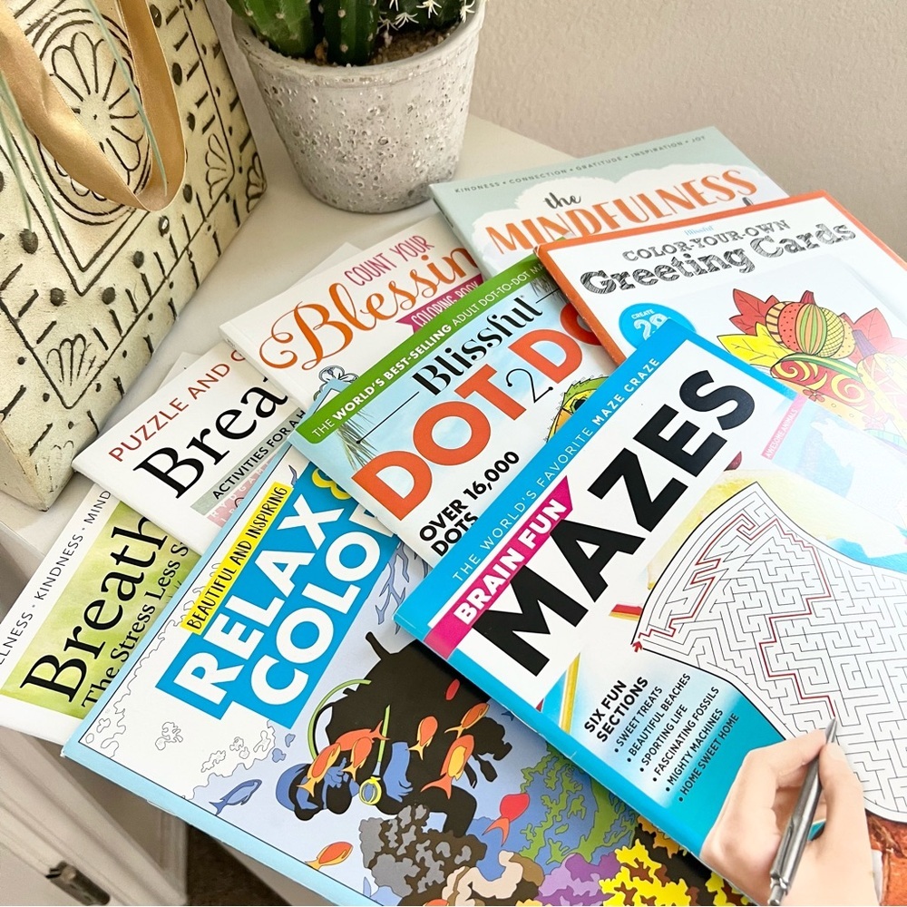 $91 Retail Value! Set of 8 Adult Activity Books